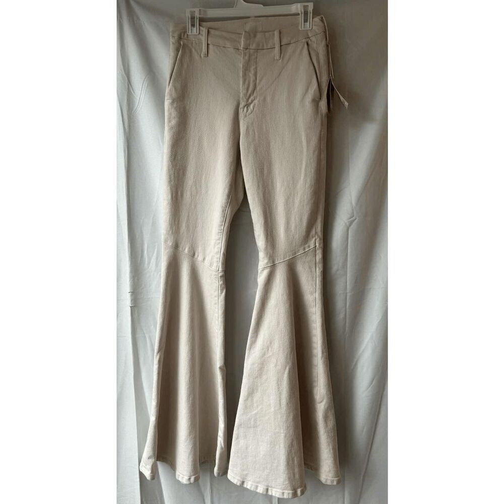 MOTHER the Super Cha Cha Prep Heel Flare Jean in Play Date Crystal Grey Size 27